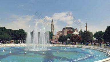 美丽的不知索菲亚喷泉伊斯坦布尔